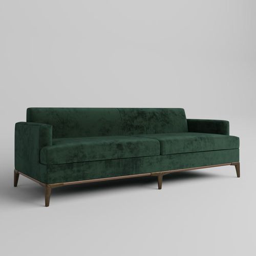 Sofá contemporâneo - CLIVE - Aguirre Design - em tecido / sob medida / verde