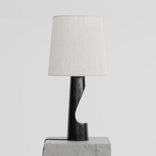 Luminária de mesa - STELLA - Aguirre Design - em bronze / em linho / contemporânea