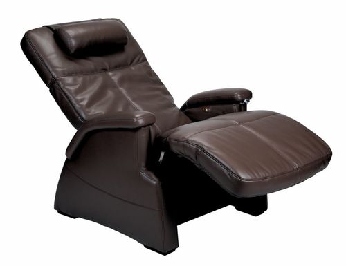Poltrona contemporânea - PERFECT CHAIR® : PC-086 SERENITY® - Human Touch - em couro / com apoio para pés / reclinável