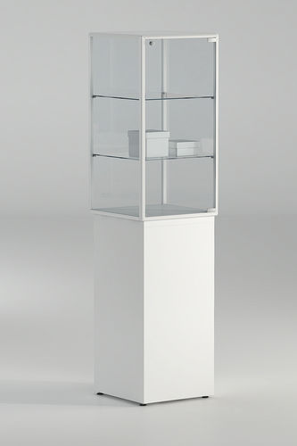 Vitrina contemporânea - 7/PLP - Italvetrine - em vidro temperado / em alumínio / com fechadura