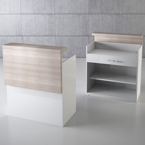 Balcão-caixa modular - QF/10BC - Italvetrine - em madeira / para loja / branco