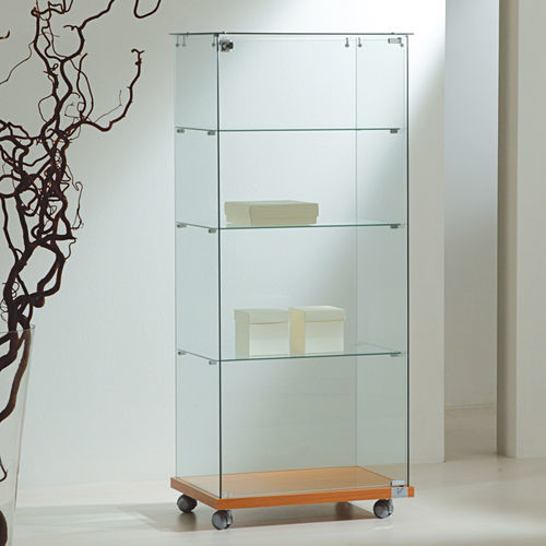 Vitrina contemporânea - 6/14 - Italvetrine - freestanding / em vidro temperado / em wengé