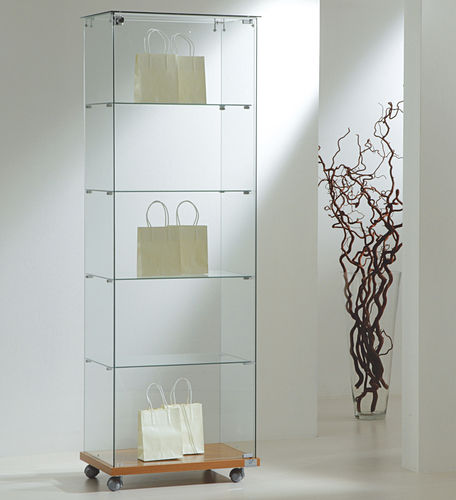 Vitrina contemporânea - 6/18 - Italvetrine - freestanding / em vidro temperado / em wengé