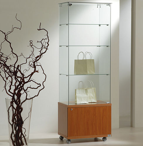 Vitrina contemporânea - 6/18M - Italvetrine - freestanding / em vidro temperado / em wengé