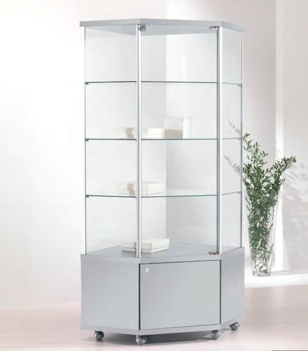 Vitrina contemporânea - 70/M - Italvetrine - freestanding / em vidro temperado / em madeira