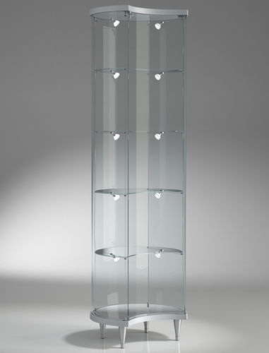 Vitrina contemporânea - 203/ML - Italvetrine - com pés / em vidro temperado / com iluminação