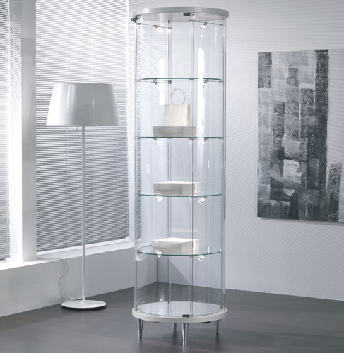 Vitrina contemporânea - 203/RF - Italvetrine - com pés / em vidro temperado / com iluminação