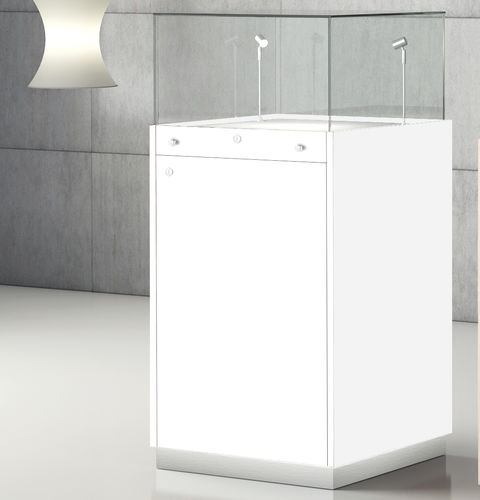 Vitrina contemporânea - Q/50L - Italvetrine - em vidro / em madeira / com iluminação