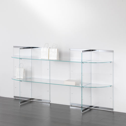 Estante de parede - COM/GS16 - Italvetrine - contemporânea / em cromo / em vidro