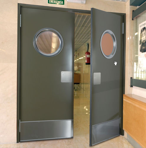 Porta com visor - OFFICE - Andreu Barberá, S.L. - interna / em aço galvanizado / tipo vaivém