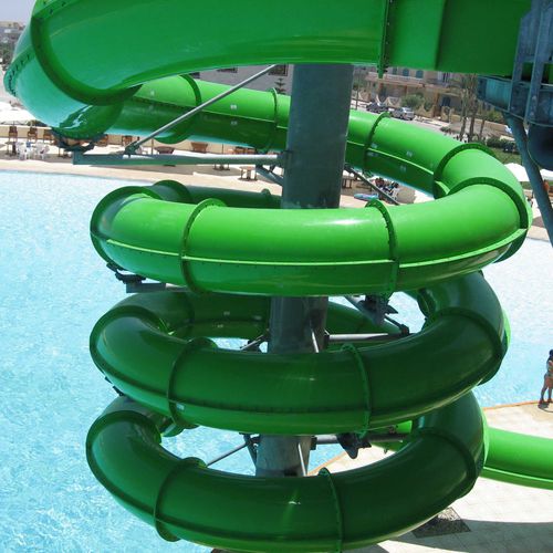 Escorregador em curva - TUNNEL BODY - Polin Waterparks - para parque aquático / tubular