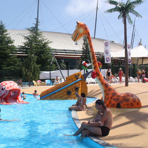 Chuveiro em fibra de vidro - GIRAFFE - Polin Waterparks - para parque aquático / infantil