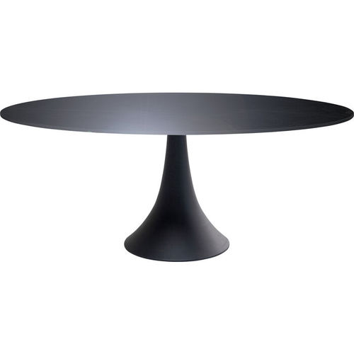 Mesa de jantar contemporânea - Possibilita - KARE Design - em cerâmica / com base em alumínio laqueada / oval