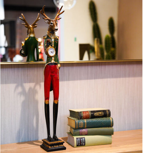 Relógio de design original - GENTLEMAN DEER - KARE Design - de mesa / analógico / de resina