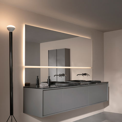 Espelho para banheiro de parede - ST454 - Inbani - contemporâneo / retangular / com iluminação LED