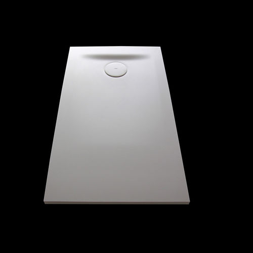 Piso de box retangular - PL002/PL003  - Inbani - de sobrepor / em Corian® / com canal de escoamento