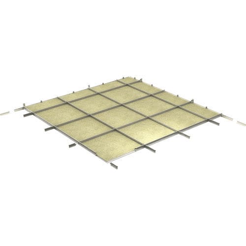 Forro em aço galvanizado - T24 X - ROCKFON - em placas / para ambiente interno / modular