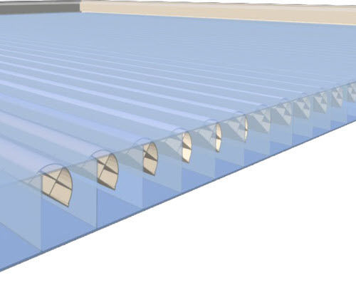 Brise em policarbonato - SUNLITE CONTROL - Adexsi - para telhado / horizontal