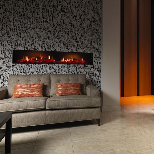 Lareira elétrica - V-FIRE DOUBLE - MAISONFIRE - de embutir / apoiada / sem duto de exaustão