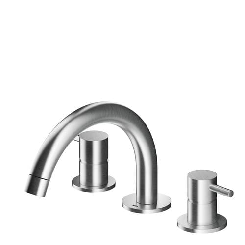 Misturador bicomando para lavatório - MB249 - MGS Progetti - de bancada / em aço inoxidável / para banheiro