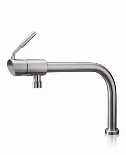 Misturador monocomando de bancada - BOMA P - MGS Progetti - em aço inoxidável / para cozinha / 1 furo