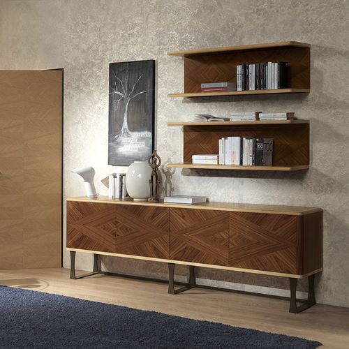 Buffet aparador com pés altos - CR55 DESYO  - CARPANELLI - contemporâneo / em nogueira / metálico