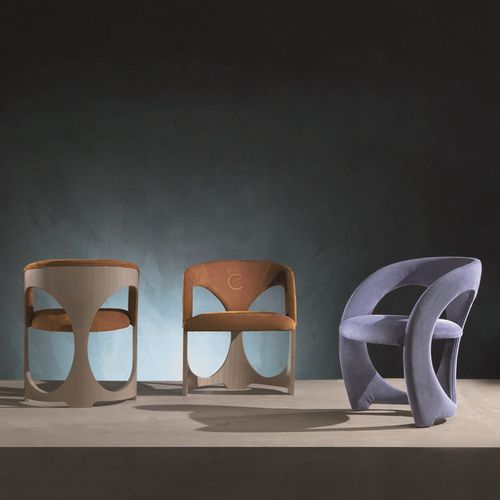 Cadeira contemporânea - SE58 MISTRAL  - CARPANELLI - para ambiente interno / em madeira / estofada