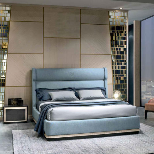 Cama de casal - LE29 GALILEO - CARPANELLI - contemporânea / estofada / com cabeceira
