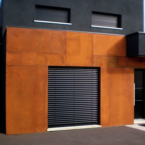 Revestimento de fachada em painéis - Coutier Industrie - em aço Corten / vertical / horizontal