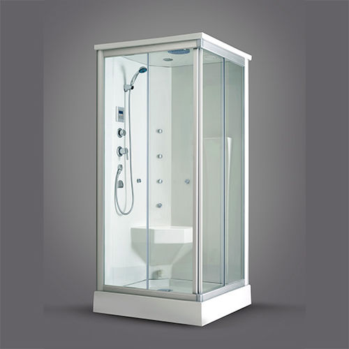 Cabine de banho a vapor - TODI - Awal Bathsystem - em vidro / com porta de abrir / retangular
