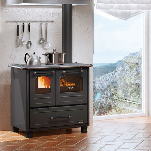 Salamandra a lenha - FAMILY 4,5 - La Nordica-Extraflame - 7,5 kW / contemporânea / em aço