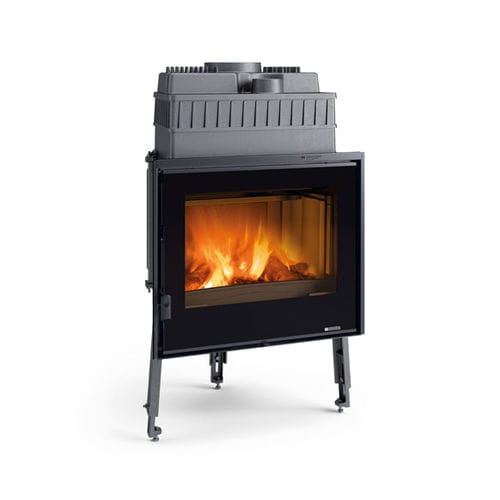 Lareira a lenha - FOCOLARE 70 PIANO EVO CRYSTAL - La Nordica-Extraflame - de instalação livre / Face única / fechada