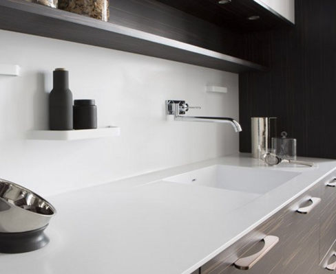 Tampo de bancada em Corian® - ELÉGANCE À LA FRANÇAISE - PERENE - para cozinha / de borda reta