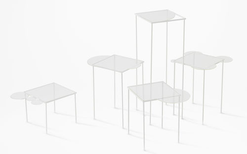 Mesa contemporânea - OVERFLOW - LASVIT - em vidro / retangular / de Studio Nendo