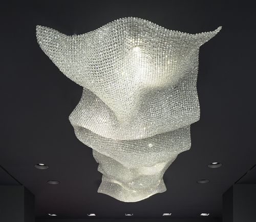 Plafon de design original - TWILL - LASVIT - em cristal / de LED