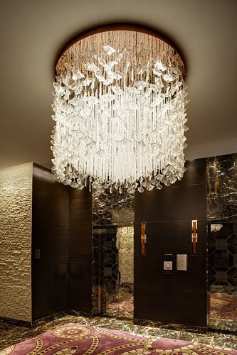 Plafon de design original - MOON-FLOWER - LASVIT - em cristal / halôgeno