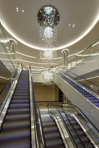 Lustre contemporâneo - BUBBLES IN SPACE : 13-CL-003 - LASVIT - em vidro / em aço inoxidável / de LED
