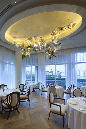 Lustre contemporâneo - ENDLESS RIBBON - LASVIT - em vidro / de LED