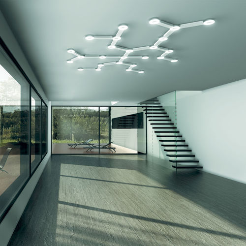 Plafon de design original - INFINITY DIREKT - LUCIS - em aço pintado / em vidro acrílico / de LED