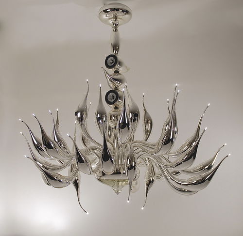 Lustre de design original - ILLUSION  Chandelier - LU Murano - em vidro soprado / da linha comercial / 1 nível