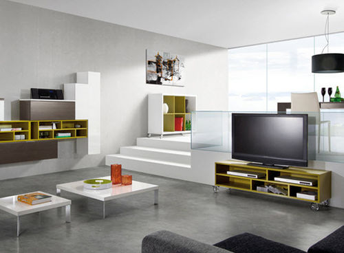 Rack de TV contemporâneo - MILENIUM PLUS 4710 - Baixmoduls - hi-fi / em madeira