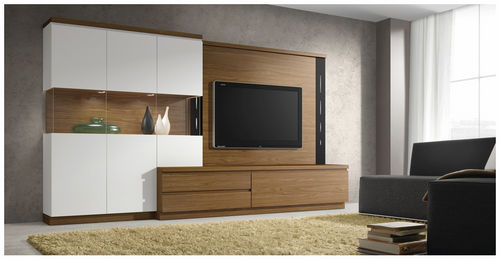 Móvel de parede contemporâneo para TV - ROMA 3959 - Baixmoduls - em madeira