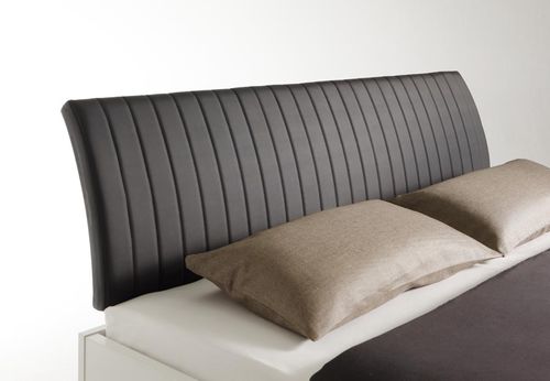 Cama de casal - CANTO - Nolte - contemporânea / com cabeceira estofada / em couro