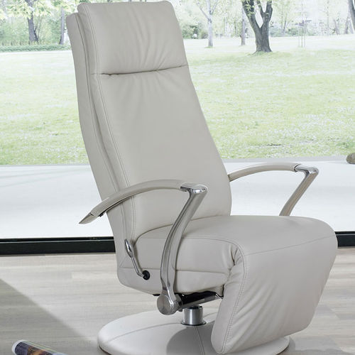 Poltrona de descanso contemporânea - EASY SWING : 7579 - Himolla Polstermöbel - em couro / reclinável / branca