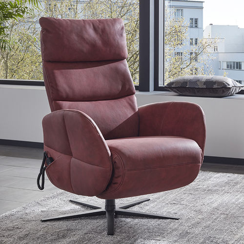 Poltrona de descanso contemporânea - S-LOUNGER : 7803 - Himolla Polstermöbel - em couro / em tecido / metálica
