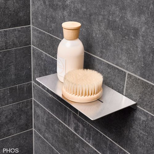 Estante de parede - DA - PHOS Design GmbH - contemporânea / em aço inoxidável escovado / para espaço público