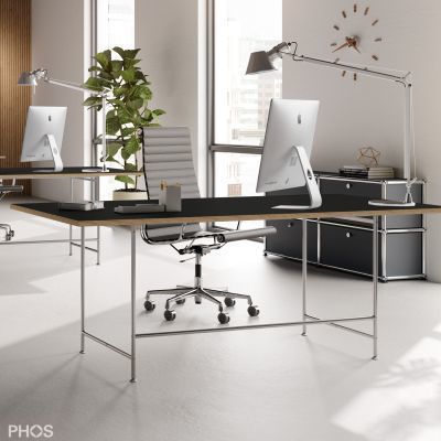 Mesa secretária de piso - KATI-S1-200x90-L4178 - PHOS Design GmbH - de 2 lugares / de 2 a 4 lugares / de vários lugares