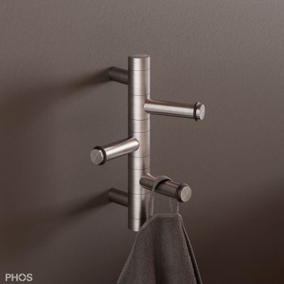 Cabide de parede contemporâneo - GH2-O - PHOS Design GmbH - em aço inoxidável escovado / em aço inoxidável polido / duplo