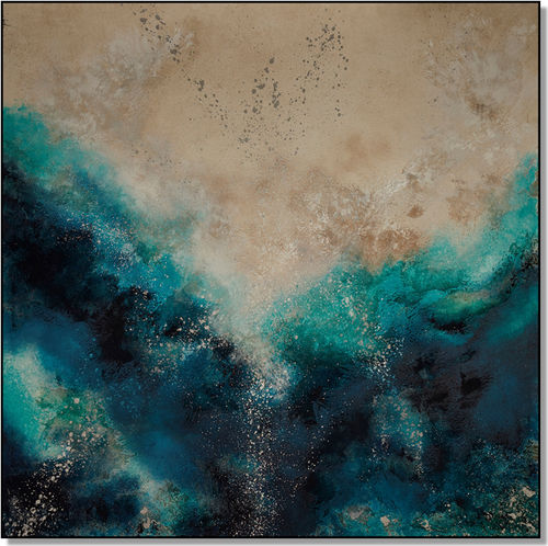 Quadro decorativo em acrílico - PLAYA 02 - ICI ET LA - em tela / abstrato / contemporâneo