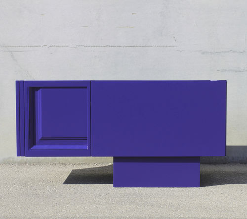 Rack de TV contemporâneo - Ultra Violet DOOR 03 - ICI ET LA - baixo / sob medida / com gavetas